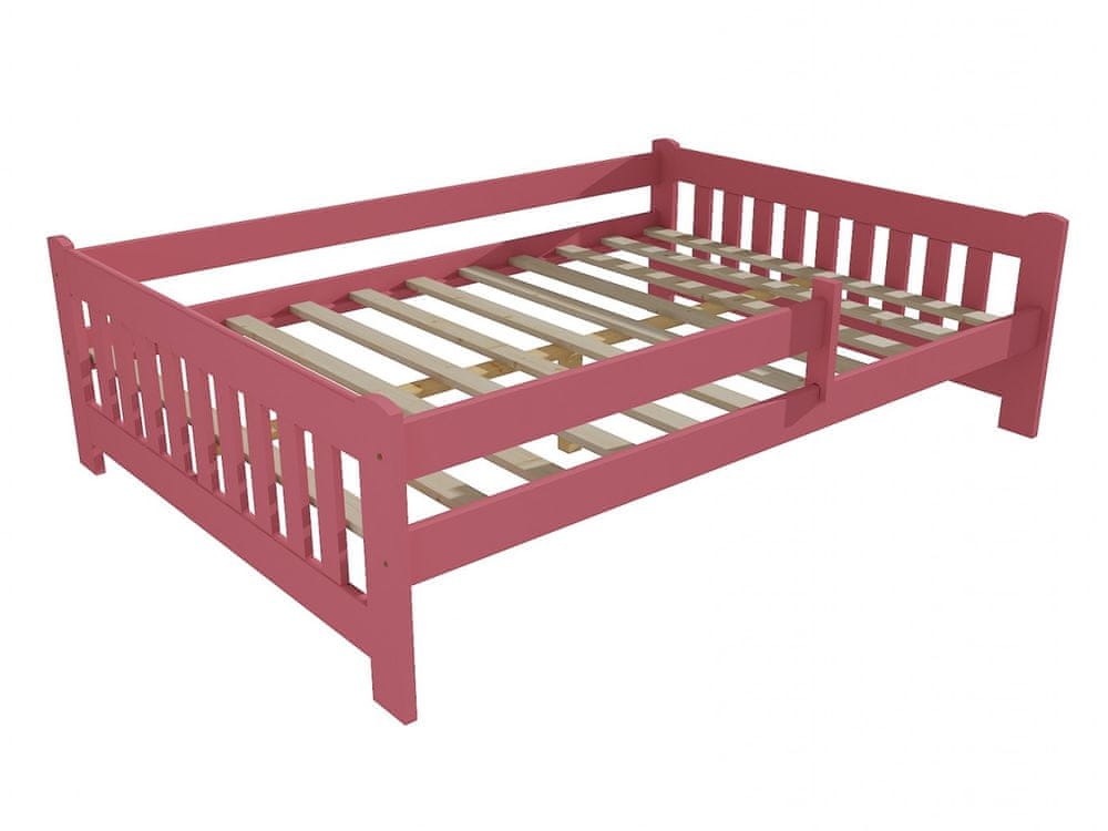 eoshop Detská posteľ DP 022 XL so zábranou (Rozmer: 140 x 200 cm, Farba dreva: farba ružová)